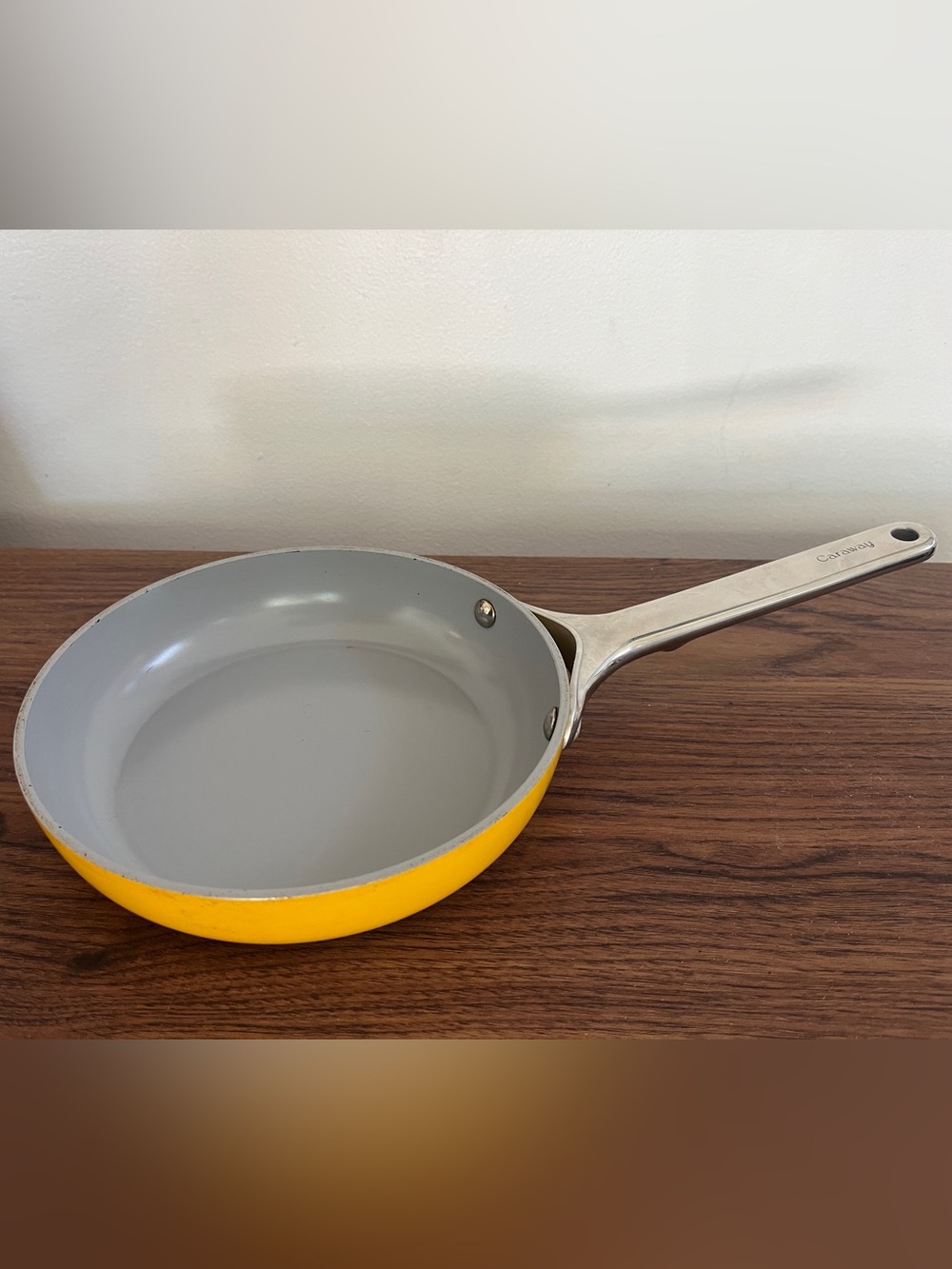 Caraway Home 8” Mini Fry Pan Marigold Non Stick Ceramic Stainless Steel Handle